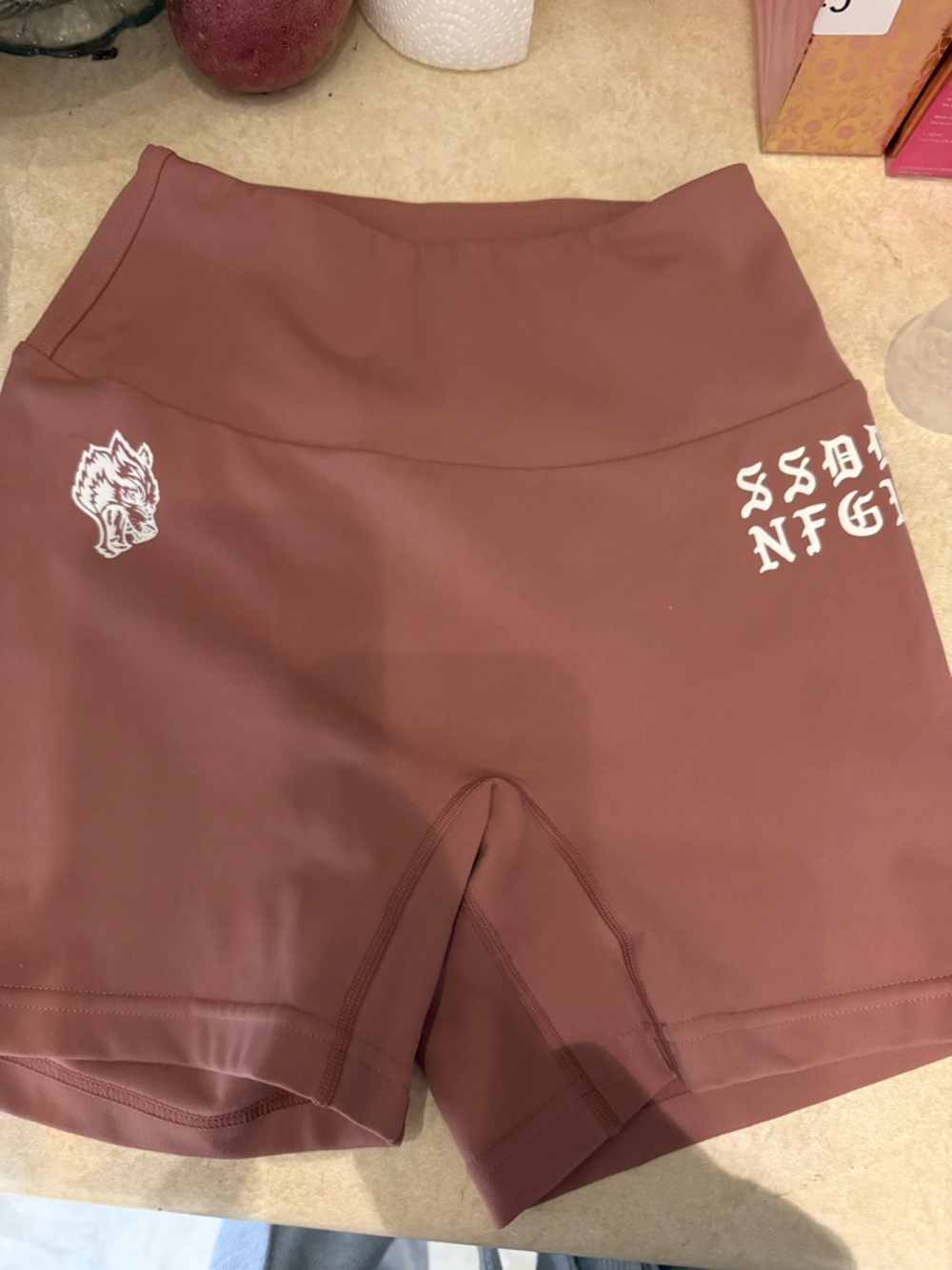 Darc Sport Mauve/Blush Athletic Shorts with White‎ Graphics size XS like new